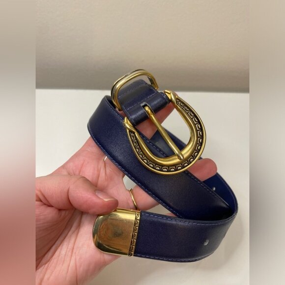 Vintage Leigh Morgan Leather Belt - Picture 1 of 5